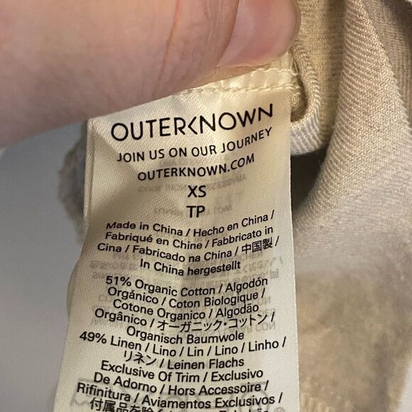 OUTERKNOWN S.E.A. SUIT coveralls boiler room JUMPSUIT NATURAL tan linen blend XS - Picture 9 of 14